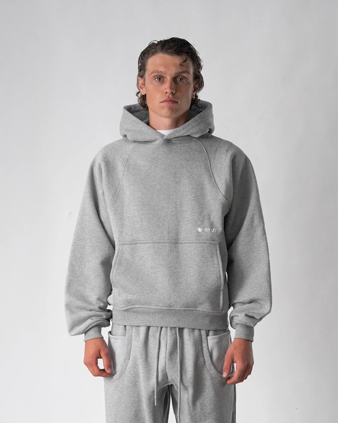 Baselayer Hoodie - Heather Grey - Image 3