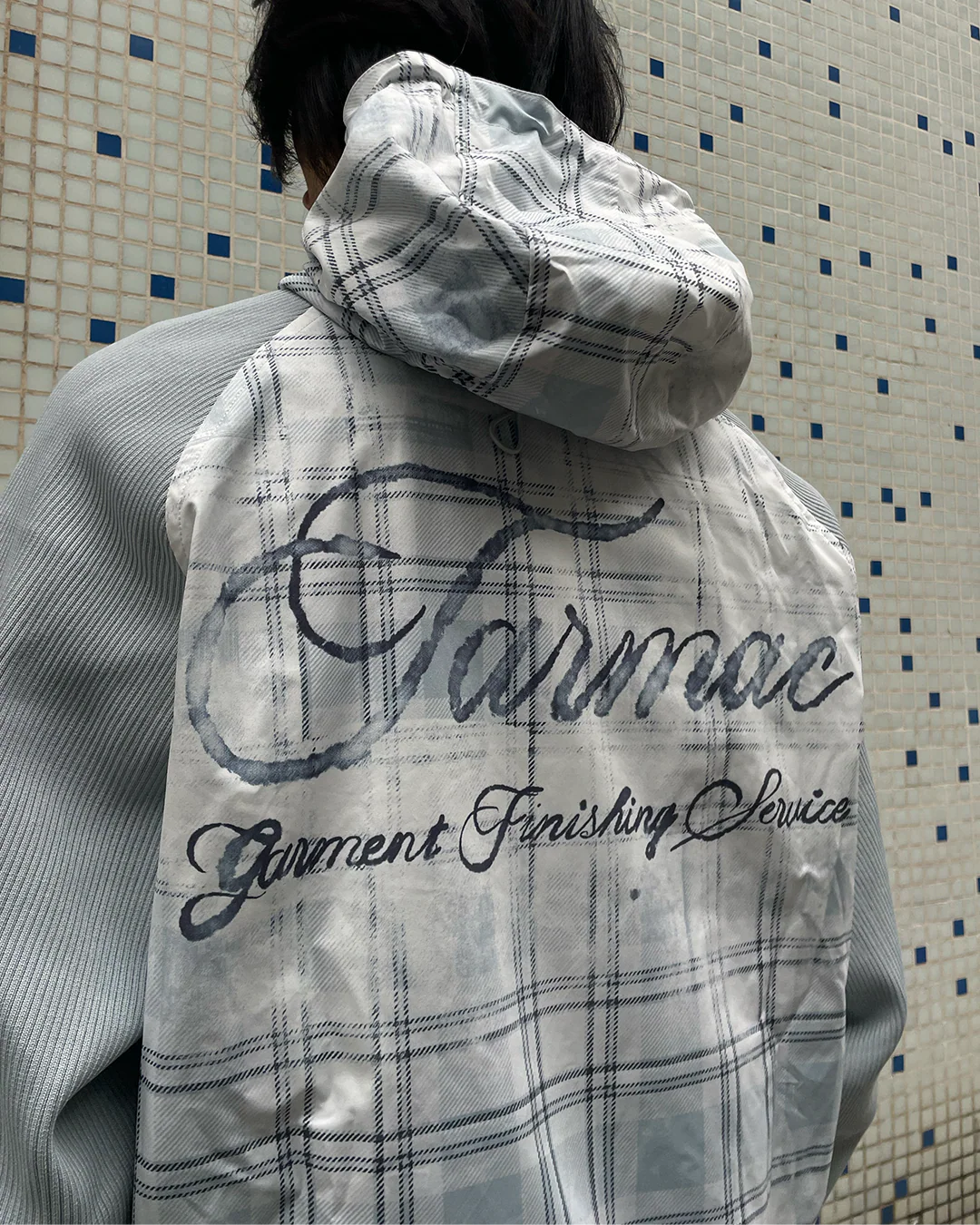 Plaid Shell Jacket - White - Image 7